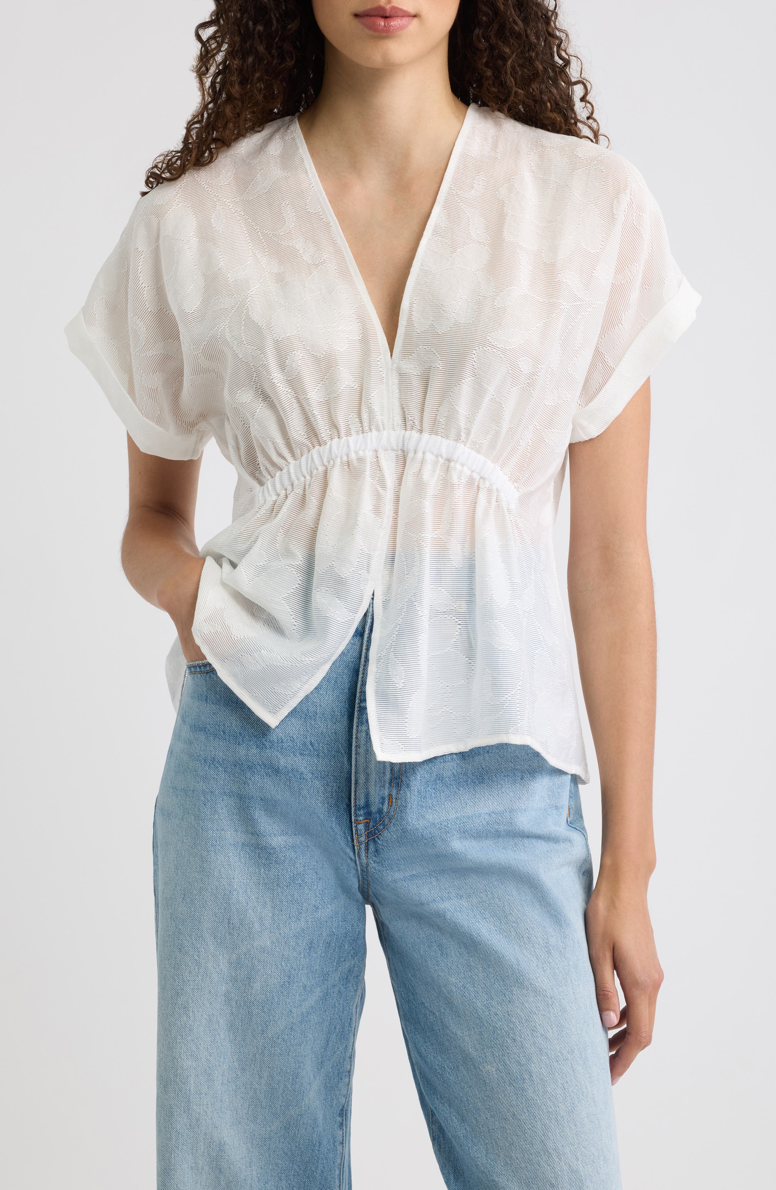 selected SHEER ETCHED FLORAL