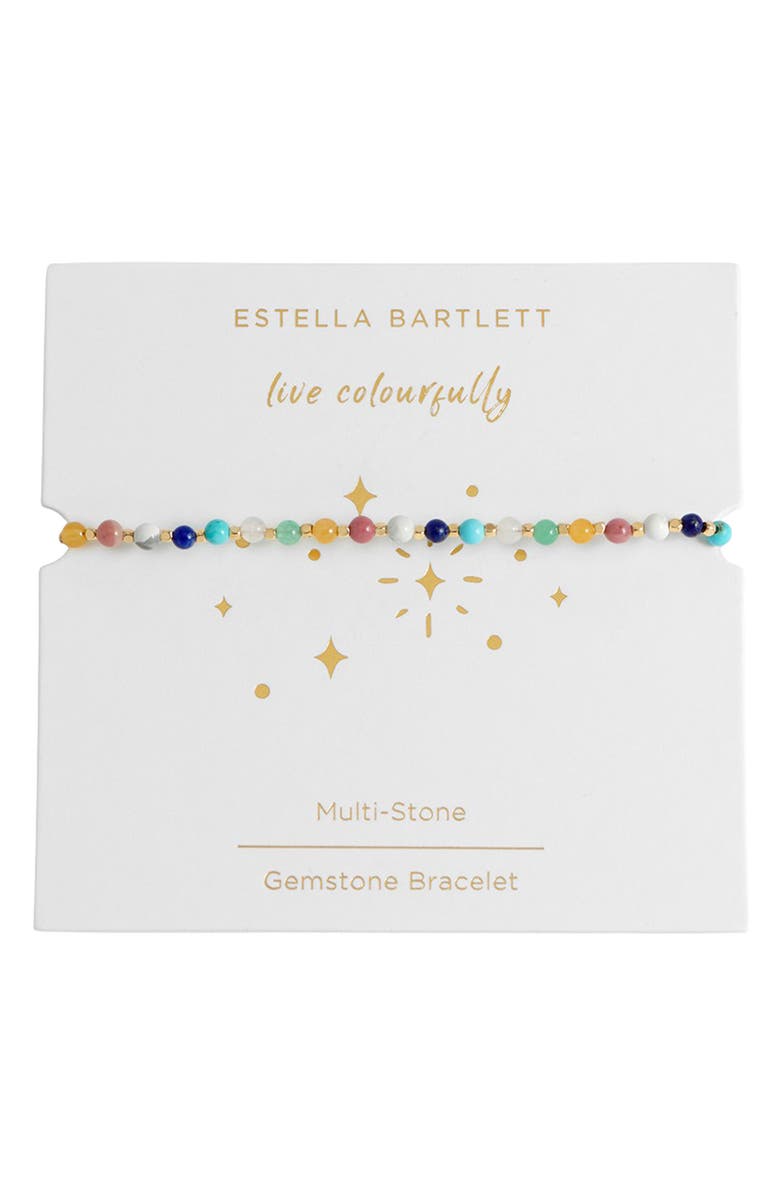 Estella Bartlett Amelia Beaded Bracelet, Alternate, color, Silver/ Gold