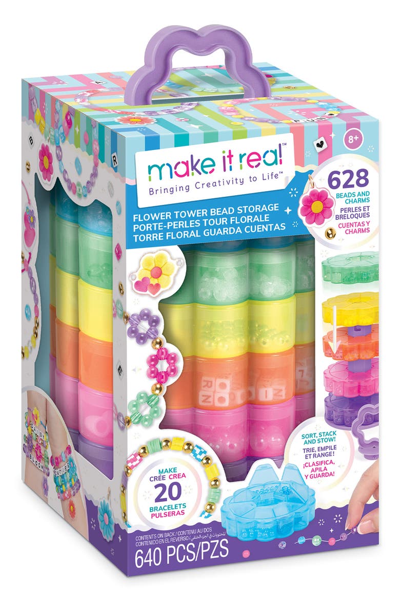 Flower Tower Beads & Storage Set, Main, color, MULTI