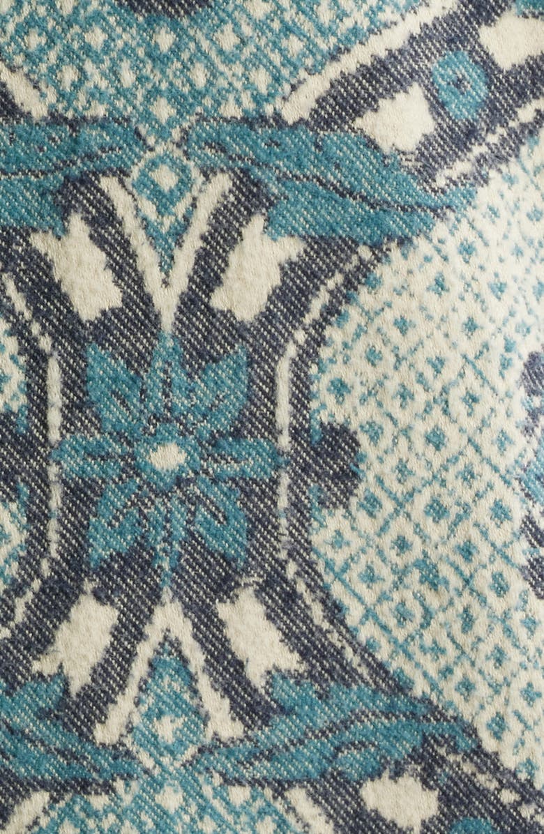 Free People Brick Lane Jacquard Long Sleeve Shirt Jacket, Alternate, color, Blue Combo