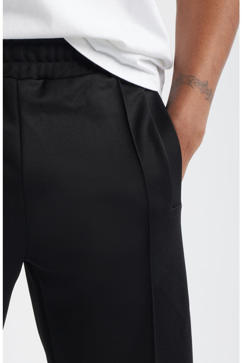Back Curved Logo Track Pants, Alternate, color, BLACK OFF WHITE