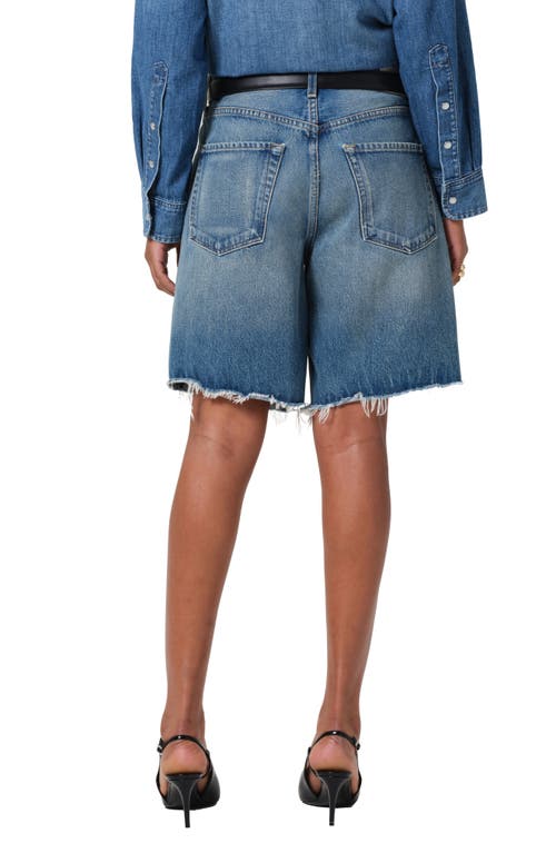 Citizen Of Humanity Citizens Of Humanity Ayla High Waist Raw Hem Cutoff Denim Bermuda Shorts In Babylonia