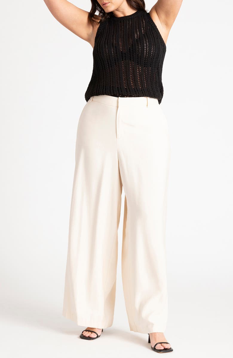 ELOQUII Open Knit Sweater Tank, Alternate, color, 