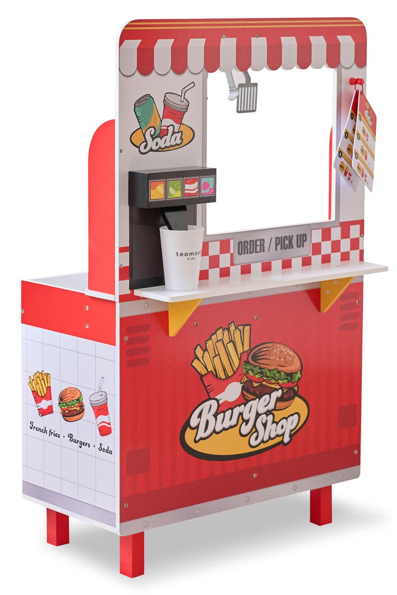 Burger Shop Stand Playset, Alternate, color, RED