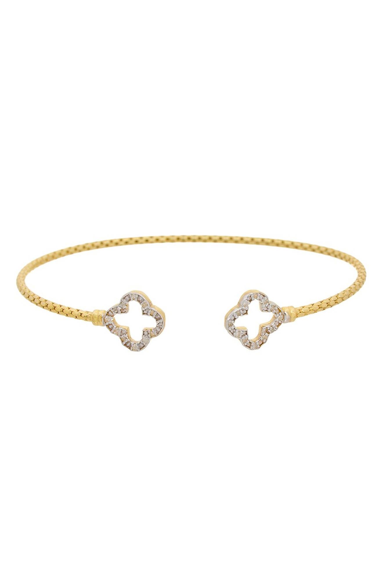 Diamond Clover Mesh Bangle