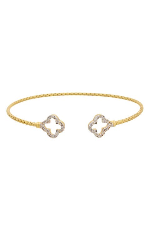 Diamond Clover Mesh Bangle