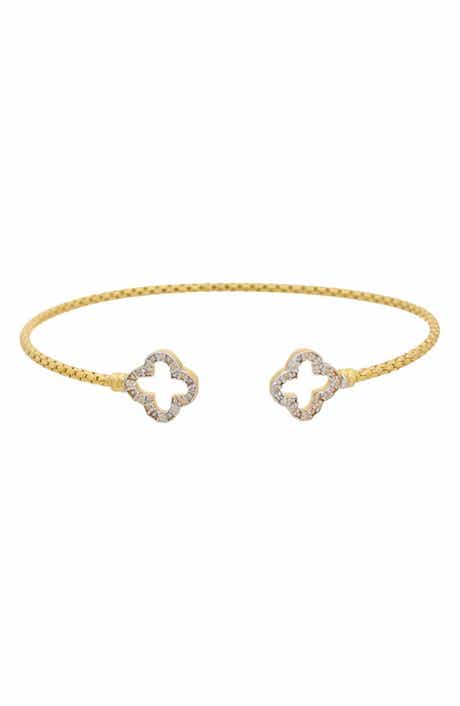 Diamond Clover Mesh Bangle