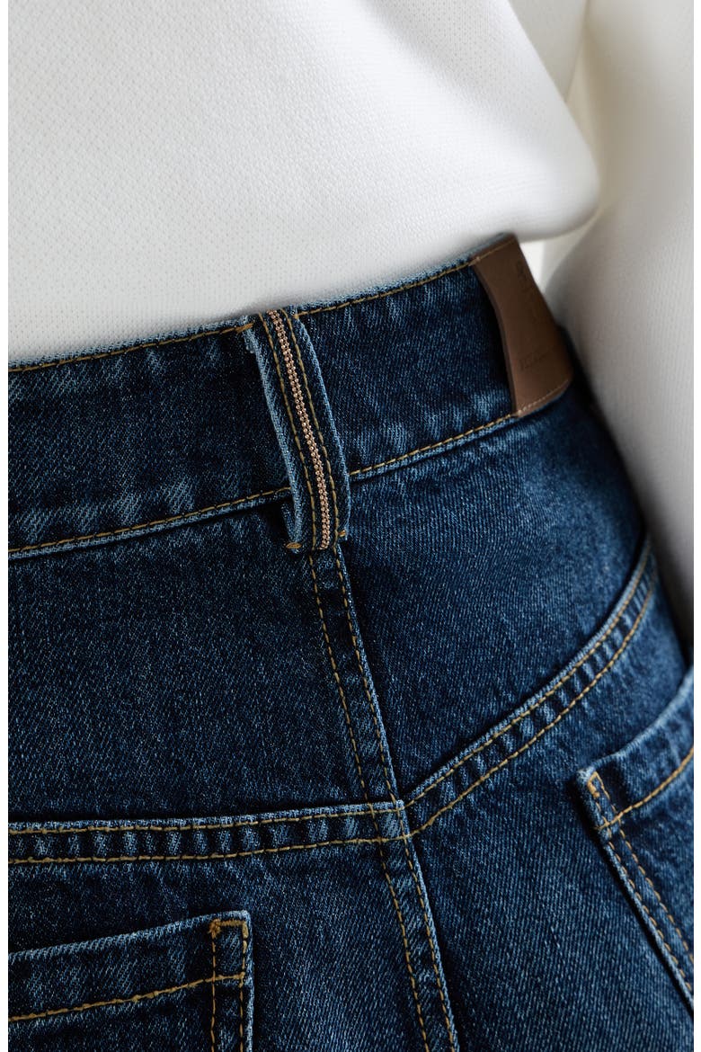 Denim mini skirt, Alternate, color, Denim