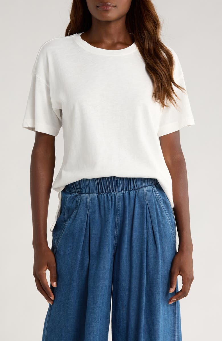 Marine Layer Oversize Cotton Slub T-Shirt, Main, color, White
