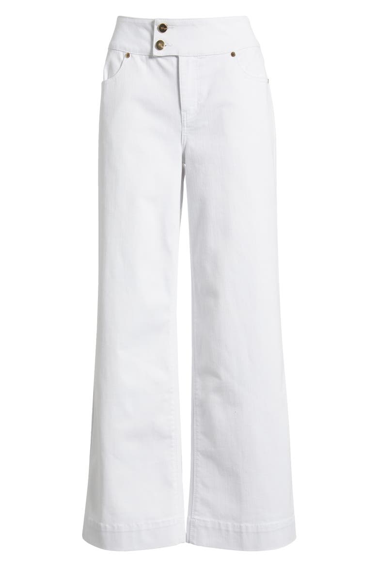 High Waist Wide Leg Jeans, Alternate, color, WHITE