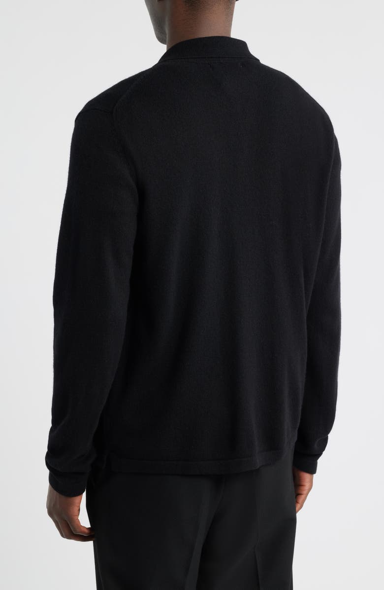 MERZ B SCHWANEN Relaxed Fit Merino Wool, Silk & Cashmere Cardigan, Alternate, color, Deep Black