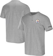 NFL X DARIUS RUCKER Men's NFL x Darius Rucker Collection by Fanatics Heather Gray Pittsburgh Steelers Henley T-Shirt
