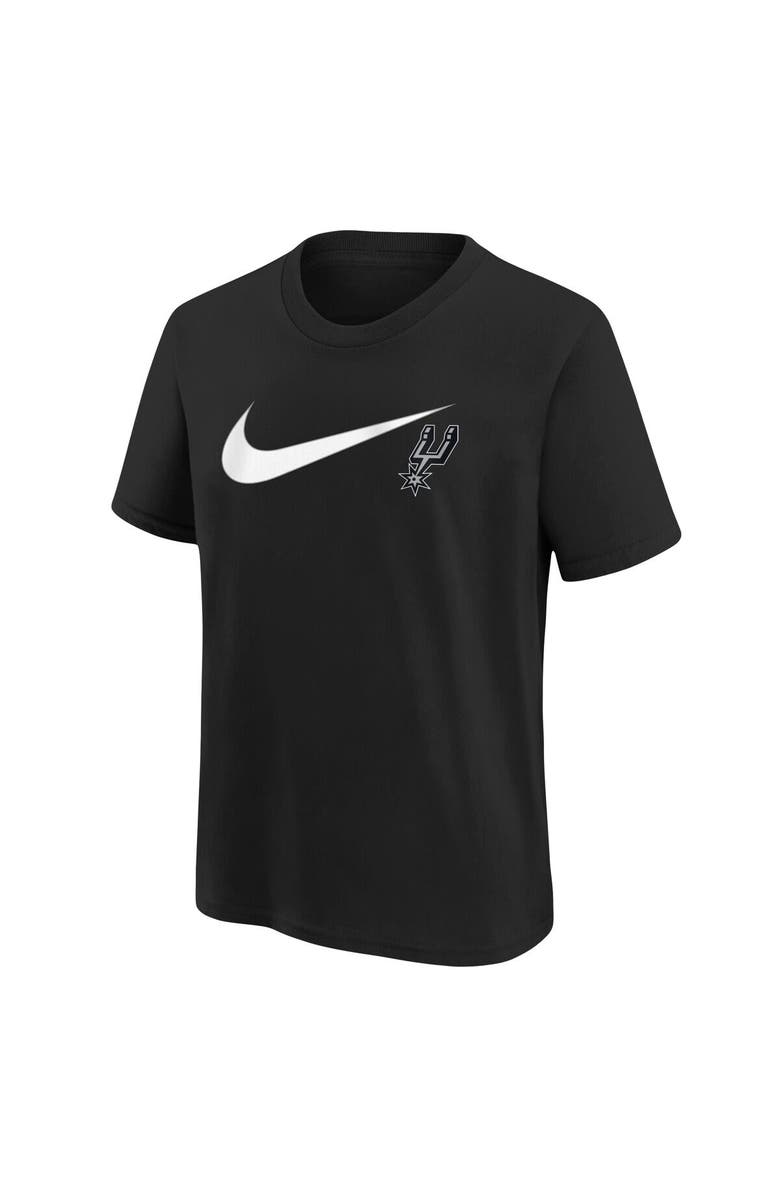 Nike Youth Nike Black San Antonio Spurs Swoosh T-Shirt, Alternate, color, Black
