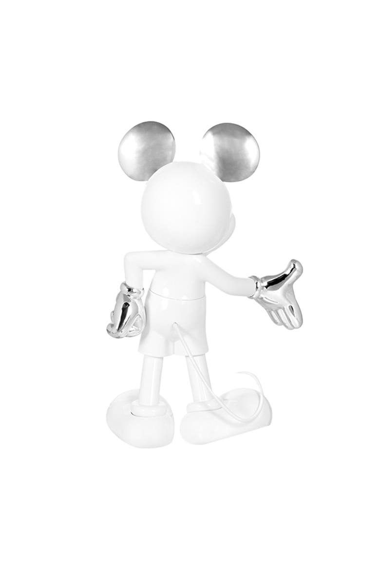 Mickey Mouse Welcome Figurine, Alternate, color, Silver / White