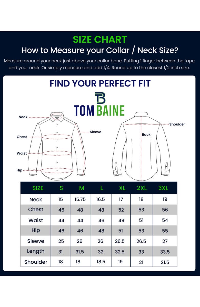 TOM BAINE Performance Dotted Slim Fit Button-Up Shirt, Alternate, color,