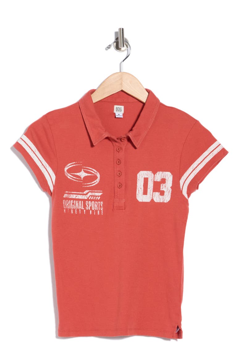 Retro Graphic Polo, Main, color, RED