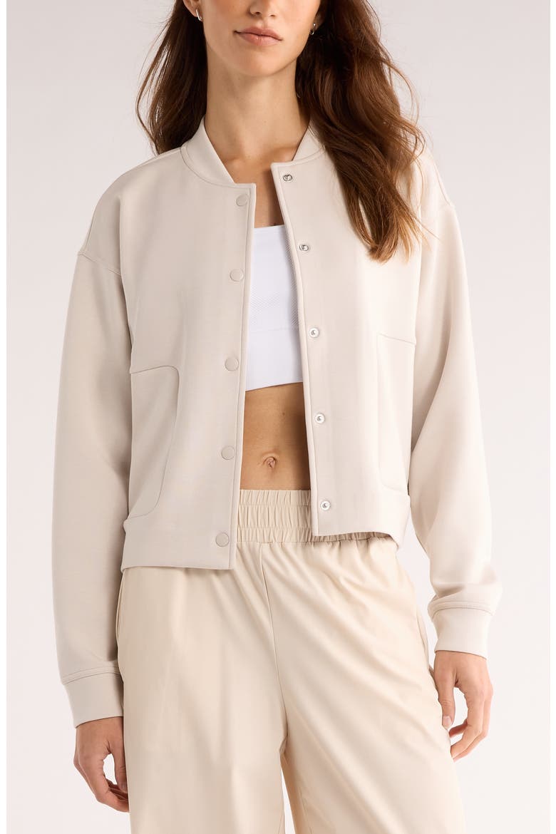 Ultra Luxe Snap Front Jacket, Main, color, GREY MOONBEAM