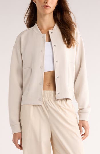 Zella Ultra Luxe Snap Front Jacket | Nordstrom