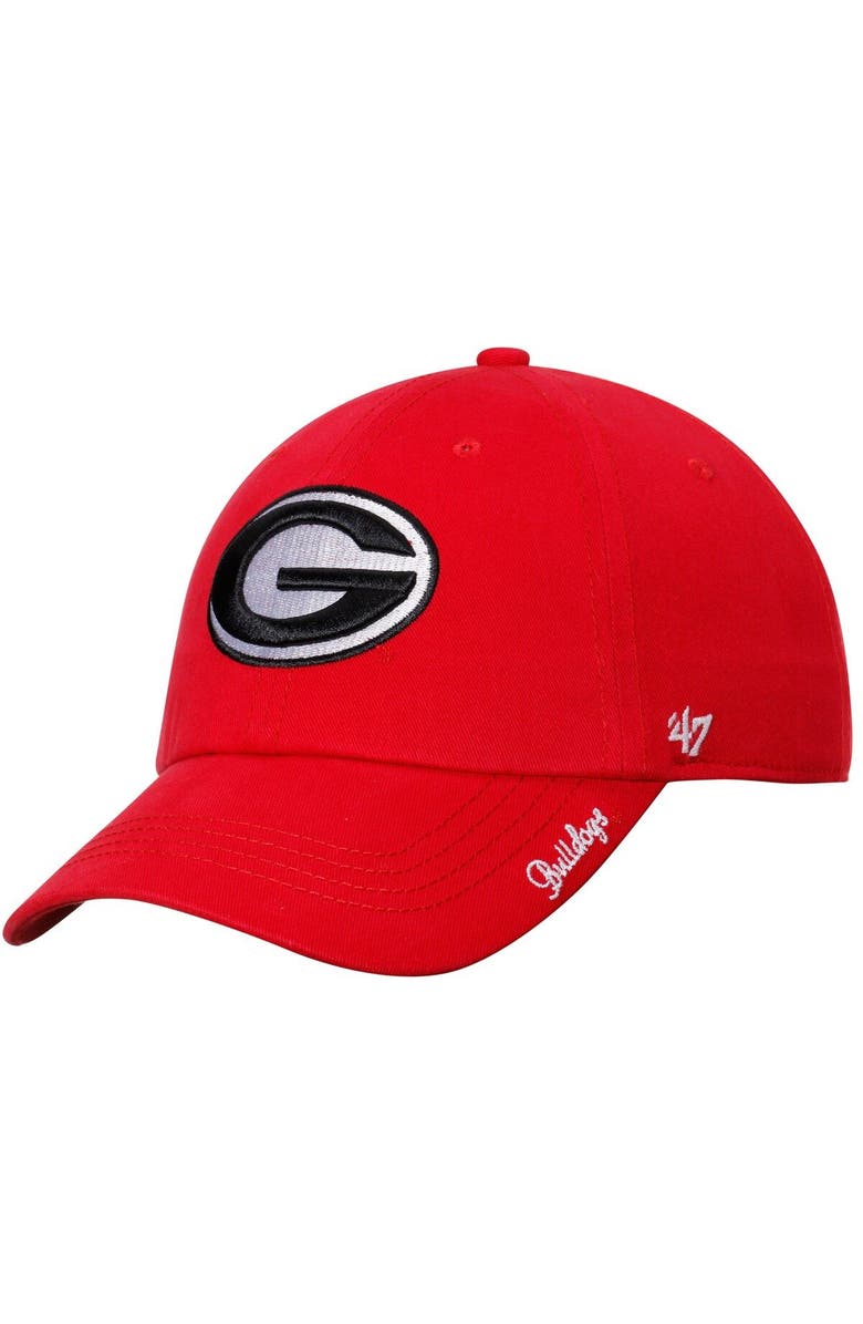 '47 Women's '47 Red Georgia Bulldogs Miata Clean Up Adjustable Hat, Main, color,
