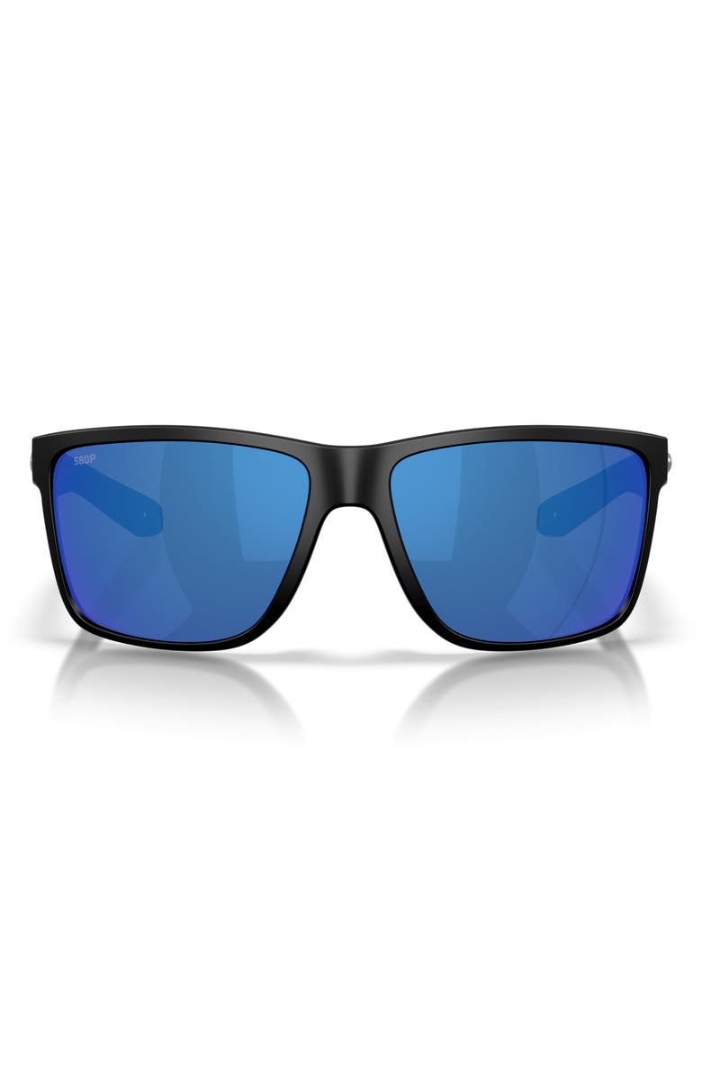 Costa Del Mar Broadbill II XL 62mm Sunglasses, Main, color, Matte Black / Blue Mirror