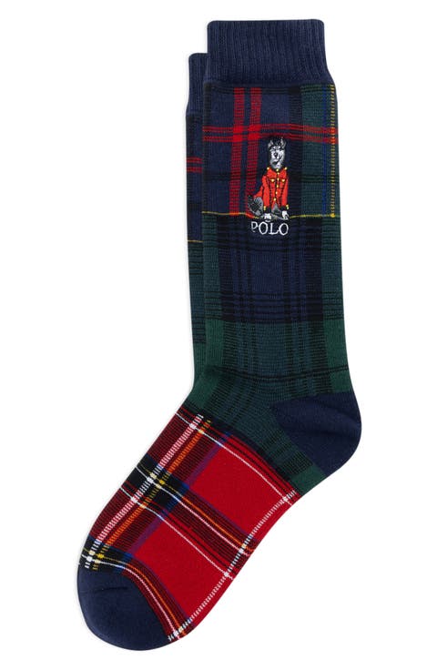Patchwork Dog Crew Socks