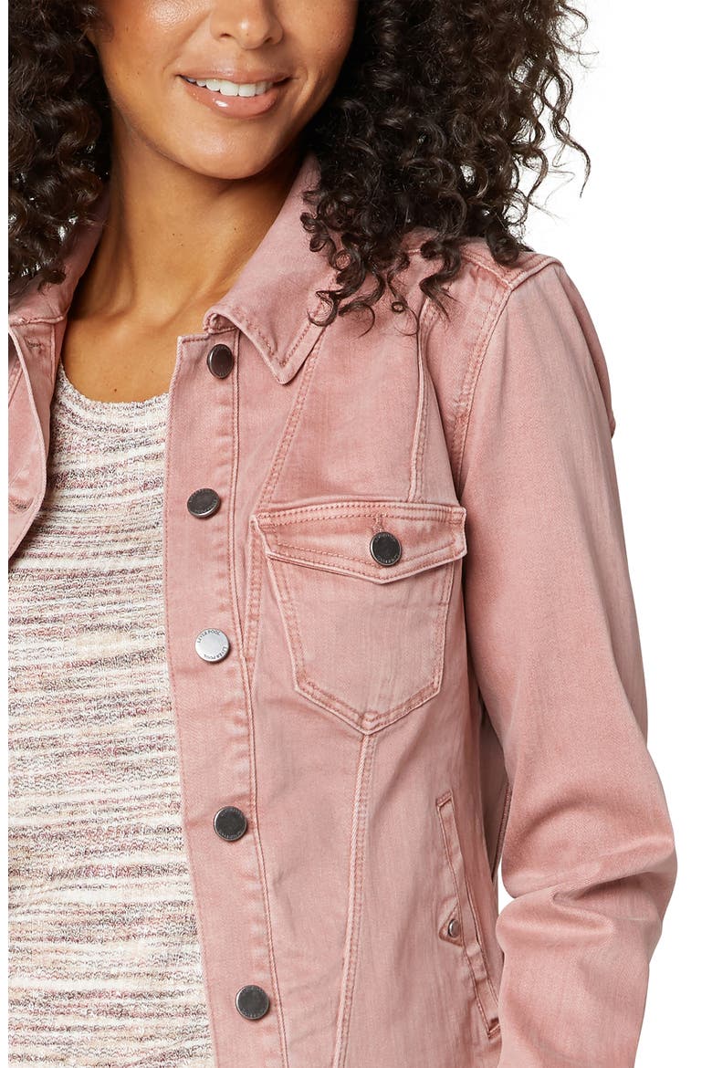 Seamed Stretch Twill Jacket, Alternate, color, MAUVE BLUSH