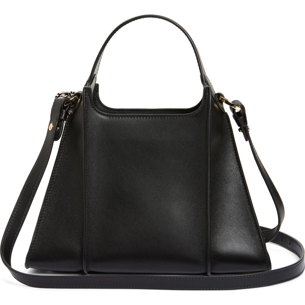 Strathberry Arkshell Top Handle Leather Bag In Black