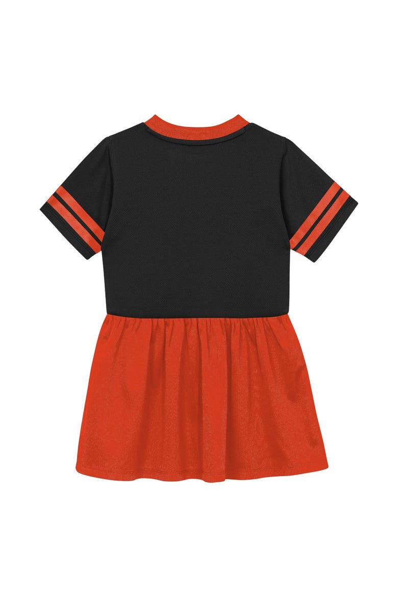 Toddler Outerstuff  Black Cincinnati Bengals Stadium Lights V-Neck Fashion Football Jersey Dress, Alternate, color, Black
