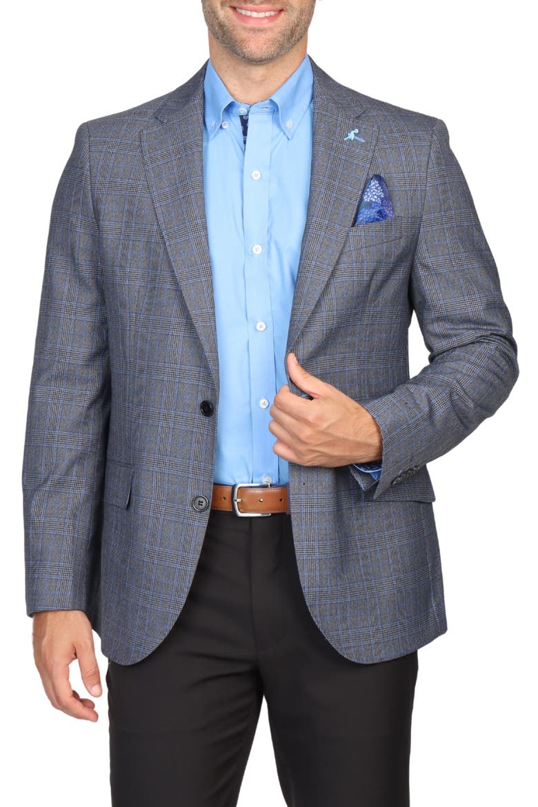 Glen Plaid Sport Coat, Alternate, color, CHARCOAL