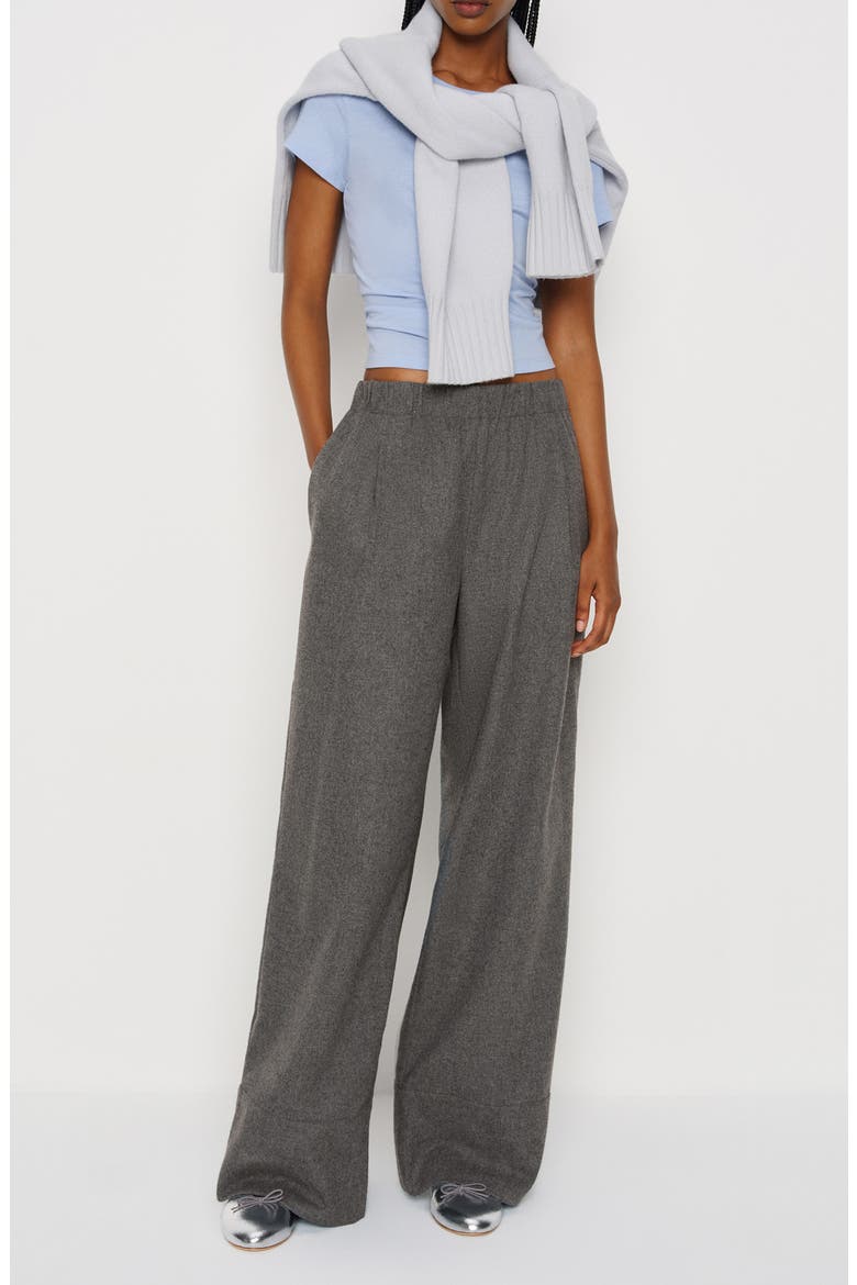 Fernando Wide Leg Pants, Alternate, color, GREY WOOL