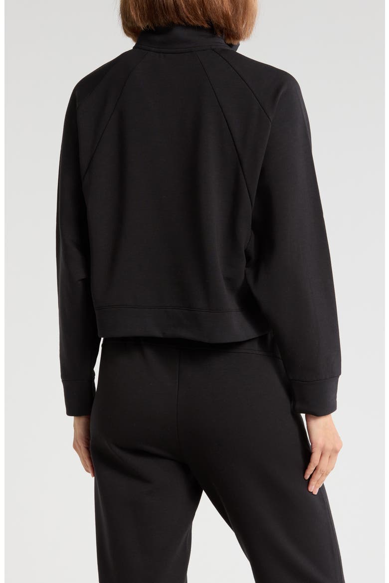 Cozy Knit Half-Zip Sweatshirt, Alternate, color, BLACK