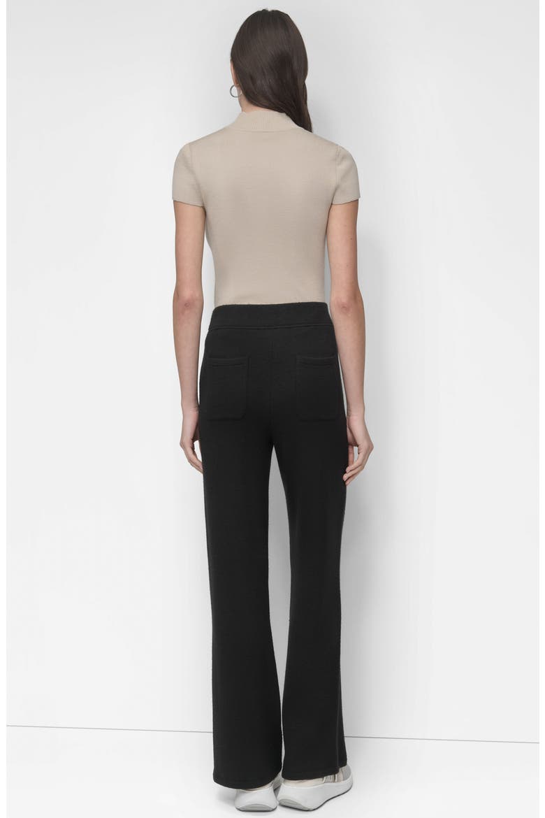 Mere Hacci Wide Leg Pants, Alternate, color, BLACK
