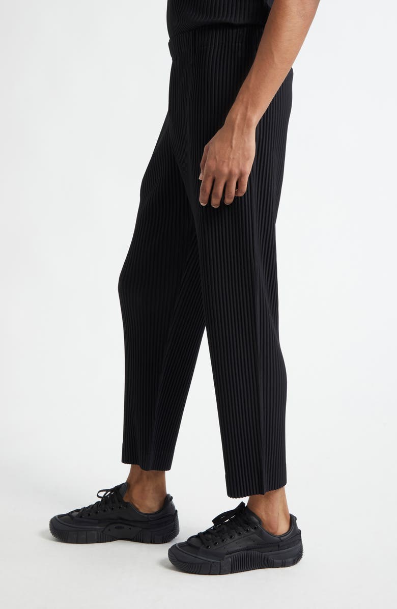 Homme Plissé Issey Miyake Basics Pleated Straight Leg Pants, Alternate, color, Black