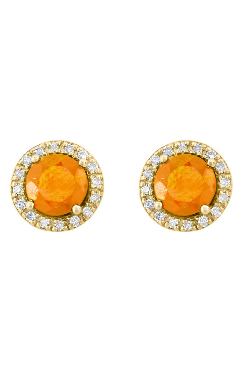 EFFY Diamond & Citrine Stud Earrings, Alternate, color,