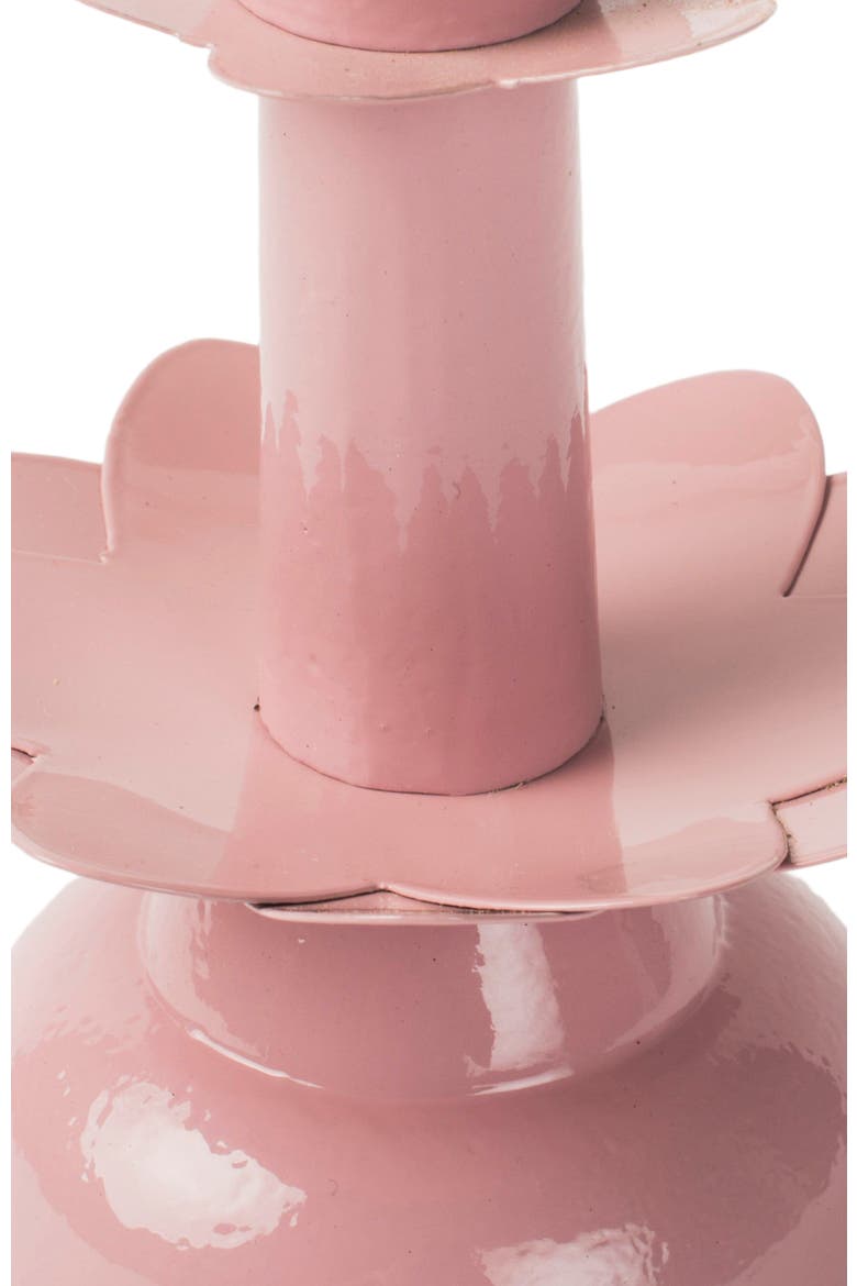 Lotus Bloom Tapered Pink Candleholders Small, Alternate, color, Pink