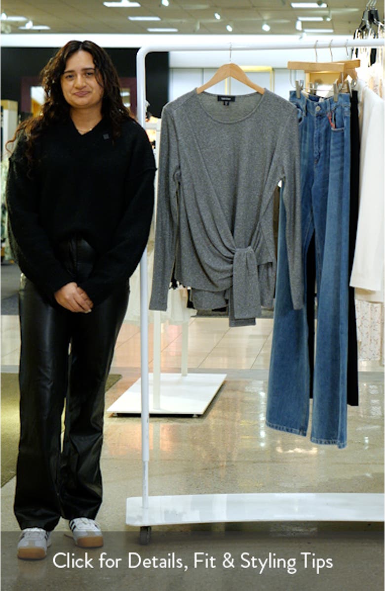 Metallic Drape Front Top, sales video thumbnail