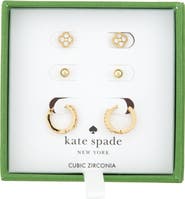 Kate Spade New York 3-pack assorted mini stud & hoop earrings