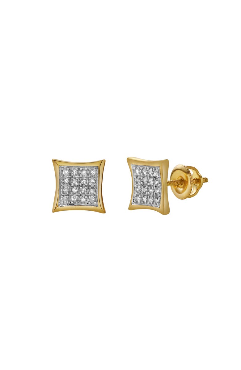LuvMyJewelry Deslumbrar 10K Yellow Gold Diamond Unisex Earrings - 0.11 Cts, Main, color, 10K Yellow Gold