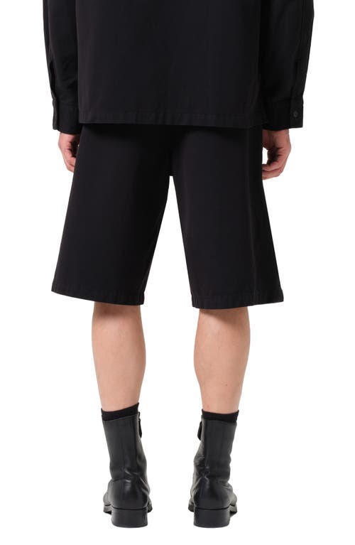 Agolde Cosmo Long 12.5 Chino Shorts In Black