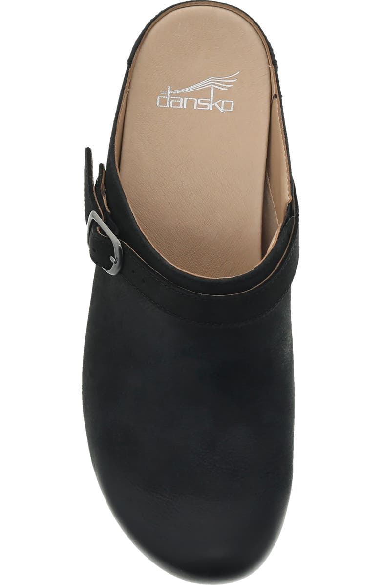 Dansko Berry Clog, Alternate, color, Black Burnished Nubuck Leather