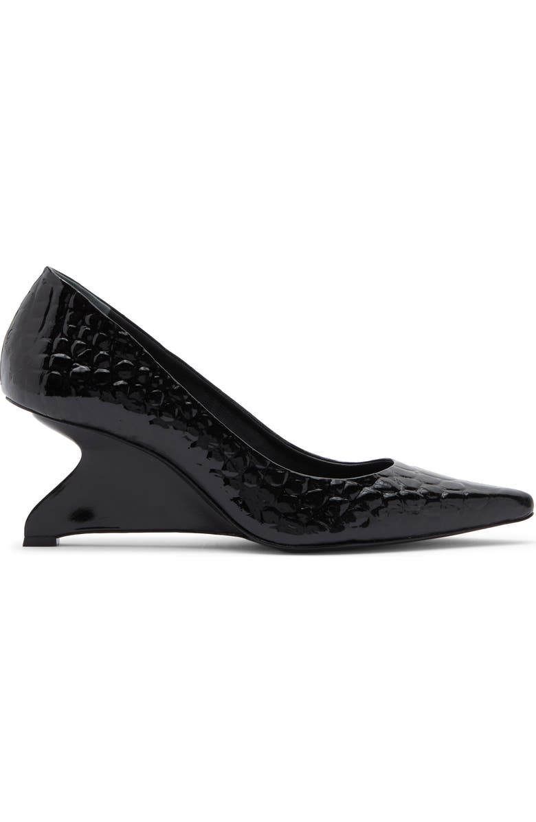 Reformation Willa Croc Embossed Pump, Alternate, color,
