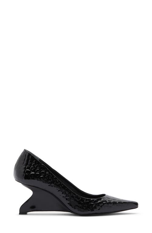 Reformation Willa Croc Embossed Pump