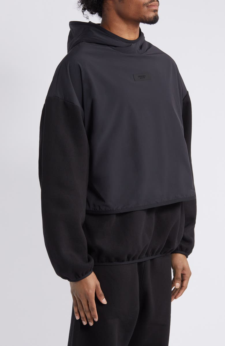 Fear of God Essentials Fleece & Nylon Hoodie, Alternate, color,