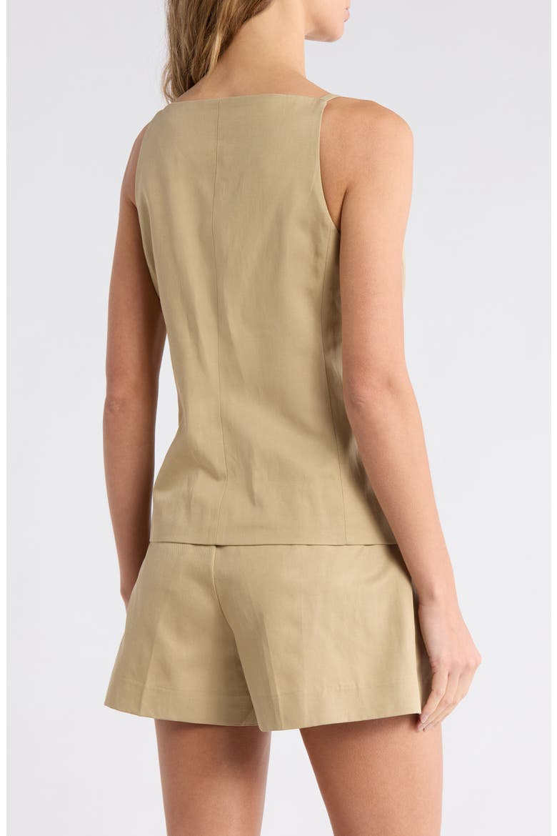 Harlow Square Neck Drapey Twill Vest, Alternate, color, HERITAGE KHAKI