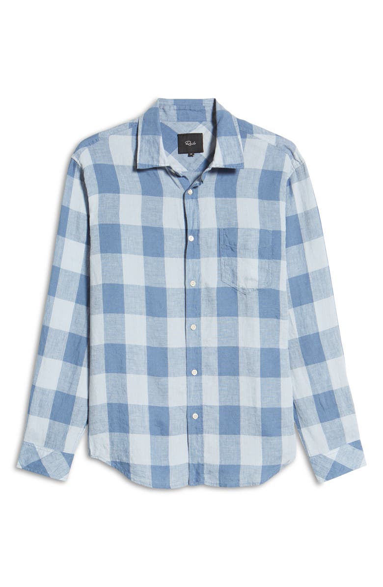 Rails Havana Relaxed Fit Check Linen Button-Up Shirt, Alternate, color,