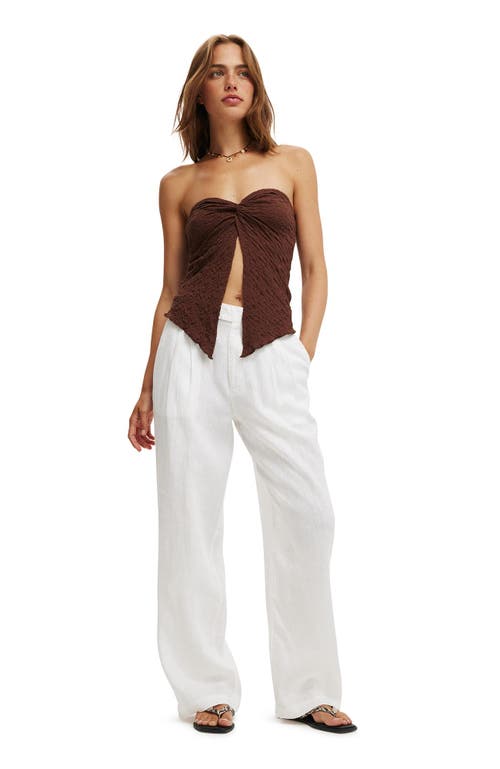 COTTON ON ELLE LINEN WIDE LEG SUITING PANT 