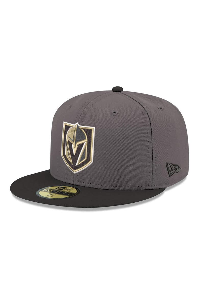 Men's New Era  Gray Vegas Golden Knights Core Logo Two-Tone 59FIFTY Fitted Hat, Main, color, Gray