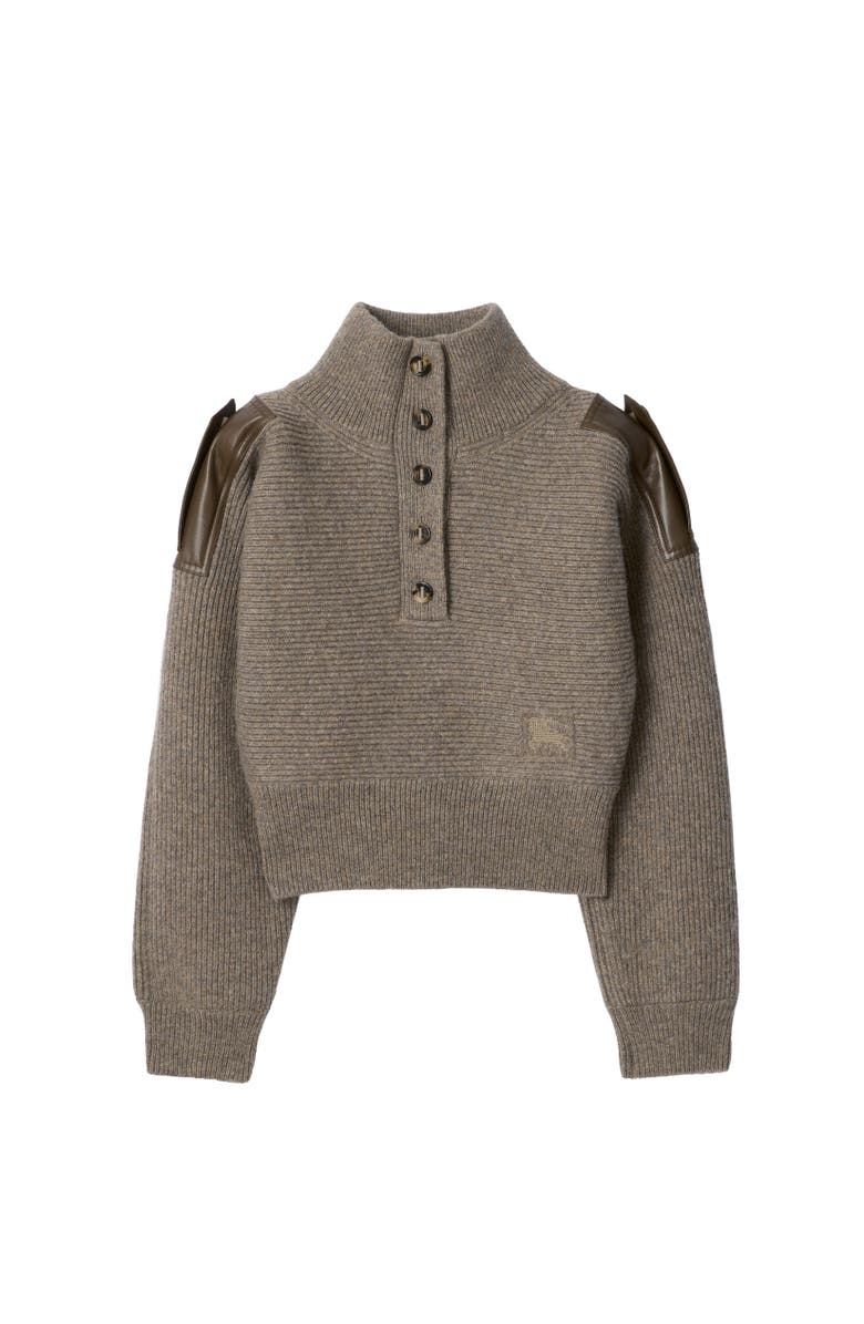 Burberry Wool Half-button Sweater, Alternate, color,