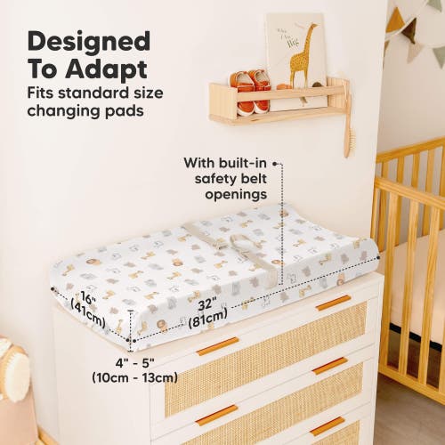 Keababies 2-pack Soothe Changing Pad Covers In White