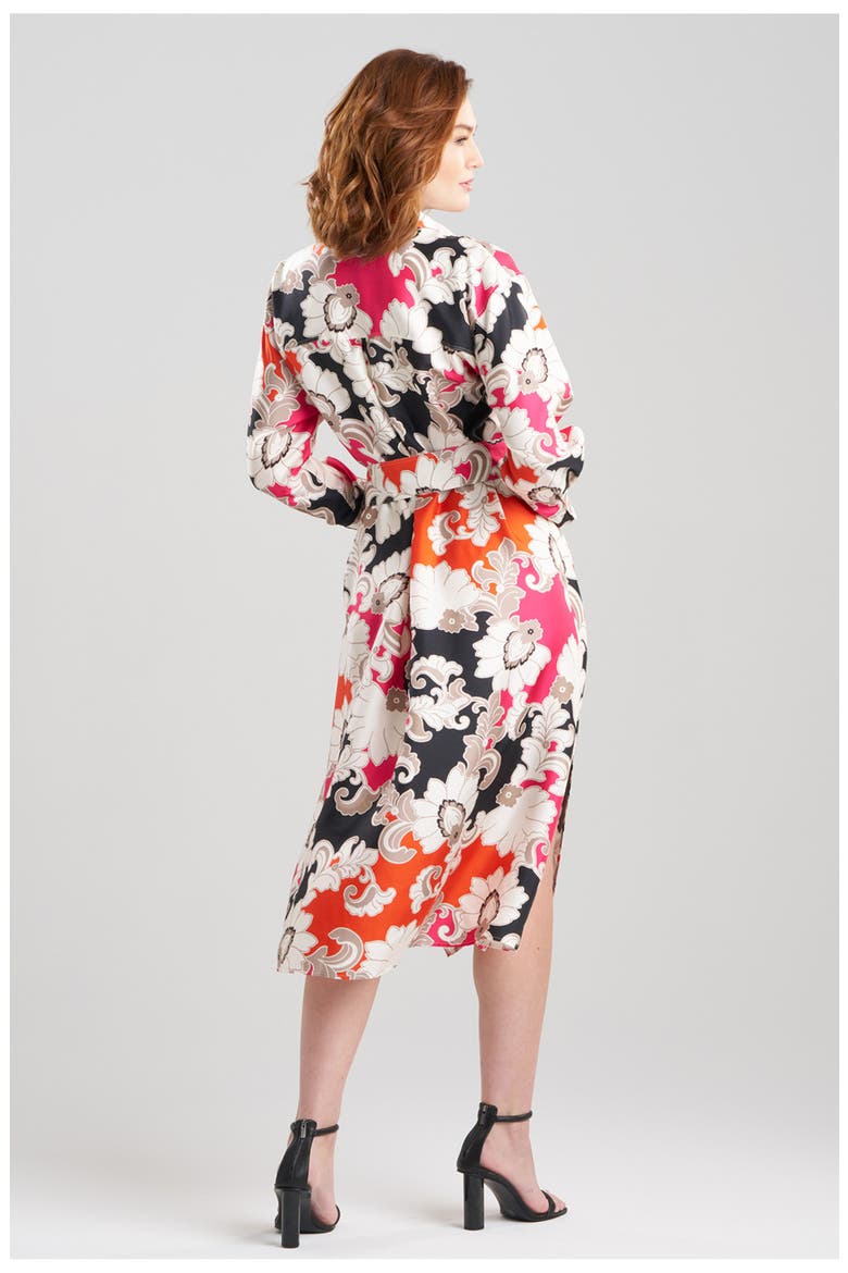 Cressida - Printed Silk Twill Oversized Shirt Dress, Alternate, color, MULTI